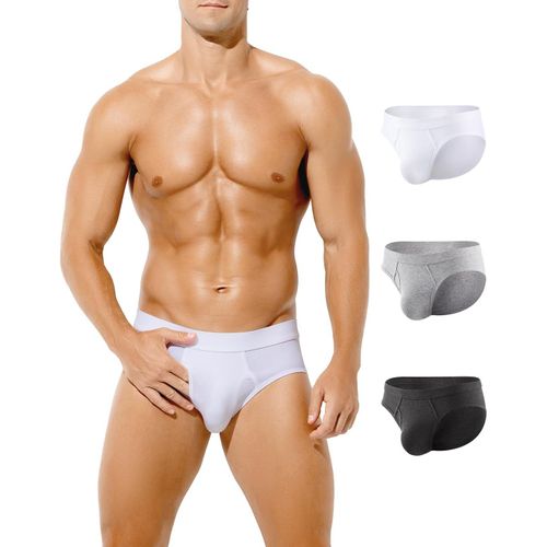 Keat-Slip Homme Avec Ouverture Coton Lot De 3 Sous-Vêtements Homme Slips Elasticité Respirants Underwear