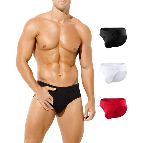 Keat-Slip Homme Avec Ouverture Coton Lot De 3 Sous-Vêtements Homme Slips Elasticité Respirants Underwear