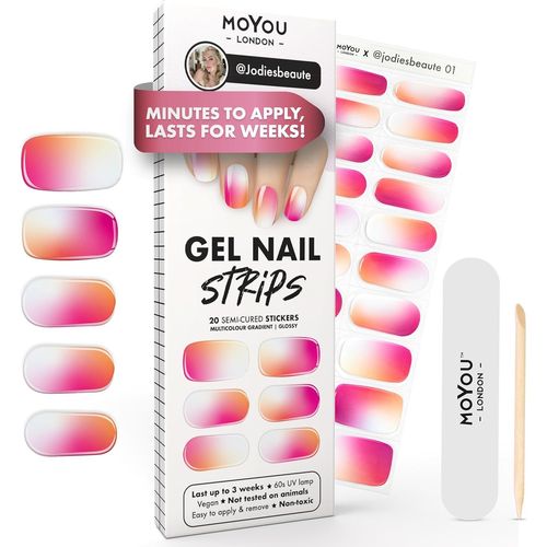 Tianyi-Autocollants Auto-Adhésifs Pour Ongles En Gel Semi-Durci, Lampe Uv/Led Requise, 20 Enveloppes De Vernis À Ongles En Gel, Autocollants Pour Nail Art - Jodiesbeaute 01 