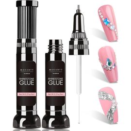 Rhinestone Glue Gel 3d Nail Art, 1,06 Once Gel Adhésif Super Fort Pour Les Ongles Pour Paillettes D'ongles, Strass Ongles Bijoux Colle Faux Ongles Décorations 