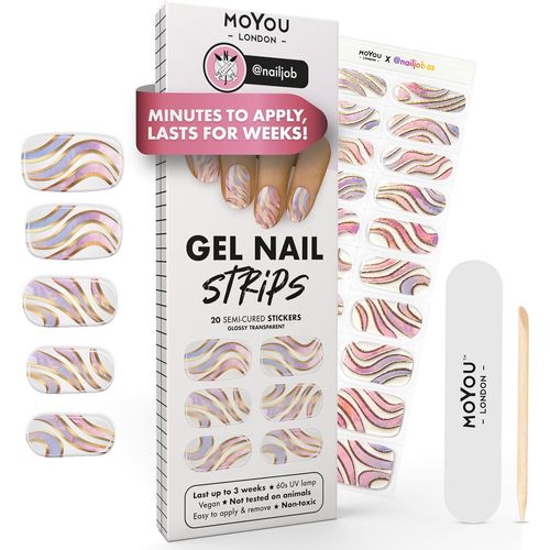 Tianyi-Autocollants Auto-Adhésifs Pour Ongles En Gel Semi-Durci, Lampe Uv/Led Requise, 20 Enveloppes De Vernis À Ongles En Gel, Autocollants Pour Nail Art - Nailjob 03 