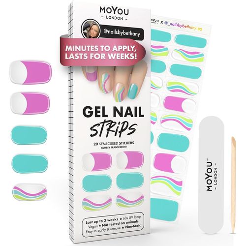 Tianyi-Autocollants Auto-Adhésifs Pour Ongles En Gel Semi-Durci, Lampe Uv/Led Requise, 20 Enveloppes De Vernis À Ongles En Gel, Autocollants Pour Nail Art - Nailsbybethany 02 