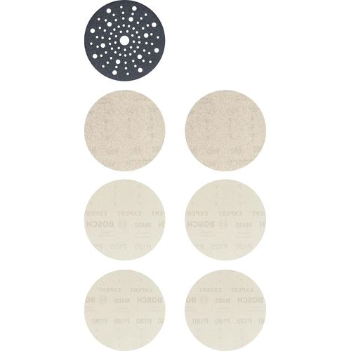 Professional 5x Abrasifs réticulés Expert M480 (pour Bois dur, Peinture sur bois, Ø 150 mm, Grain 150, Accessoires Ponceuse excentrique)