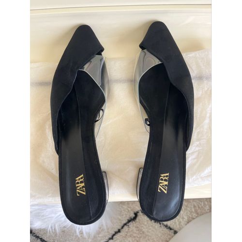 Mules À Talons Transparents De Zara