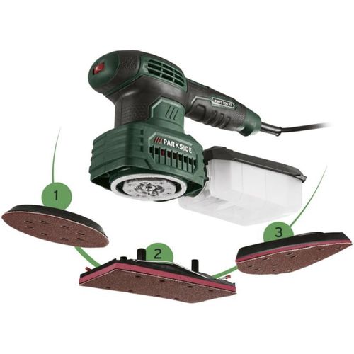 PARKSIDE® Ponceuse excentrique multifonction 3 en 1 ponceuse orbitale, triangulaire PMFS 200 B2