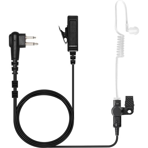 KALANKA-Écouteurs pour talkie-walkie Motorola avec microphone, 2 broches Covert Air Tube et Big PPT compatibles avec CP185 CP200 CP200D RDM2070D BPR40 Noir