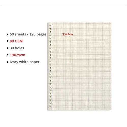 Cahier De Reliure Pour Tous Les Jours,Bloc-Notes,Bloc-Notes,Grille,Ligné,Pointillé,Vierge,Agenda,Licence,Journal,École,Fournitures De Bureau,A4,A5,B5 - Type Grid Paper 1 Pack-A4