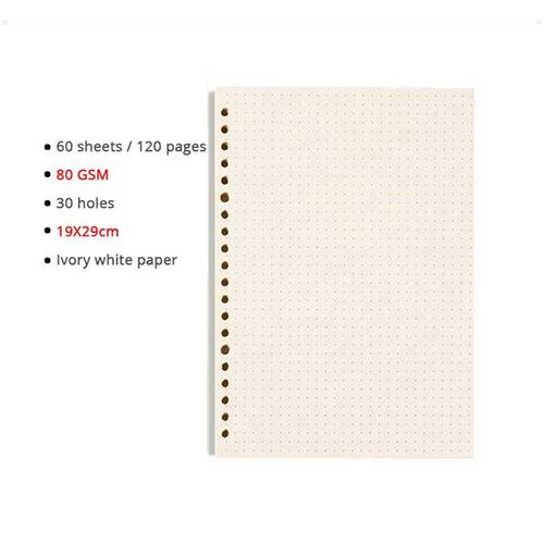 Cahier De Reliure Pour Tous Les Jours,Bloc-Notes,Bloc-Notes,Grille,Ligné,Pointillé,Vierge,Agenda,Licence,Journal,École,Fournitures De Bureau,A4,A5,B5 - Type Dotted Paper 1 Pack-A4