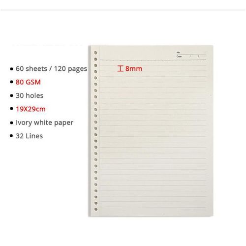 Cahier De Reliure Pour Tous Les Jours,Bloc-Notes,Bloc-Notes,Grille,Ligné,Pointillé,Vierge,Agenda,Licence,Journal,École,Fournitures De Bureau,A4,A5,B5 - Type Lined Paper 1 Pack-B5