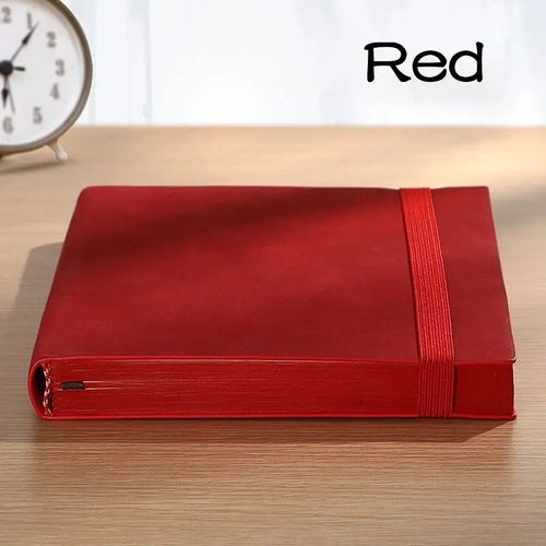 Carnet A5 En Peau De Mouton De 256 Pages,Bloc-Notes,Journal Intime,Business Journal,Licence,Agenda,Note,Fournitures Scolaires Et De Bureau - Type Red