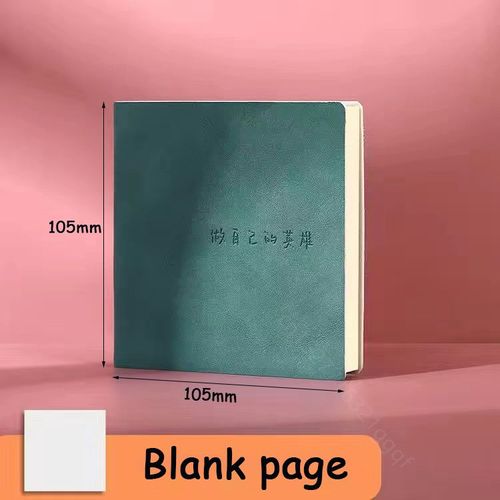 Mini Bloc-Notes Carré Pour La Rentrée Scolaire Et Le Bureau,Carnet Et Journal,Agenda,Licence Doublée,Grille,Papier À Lettres Vierge,Fournitures - Type Green Blank