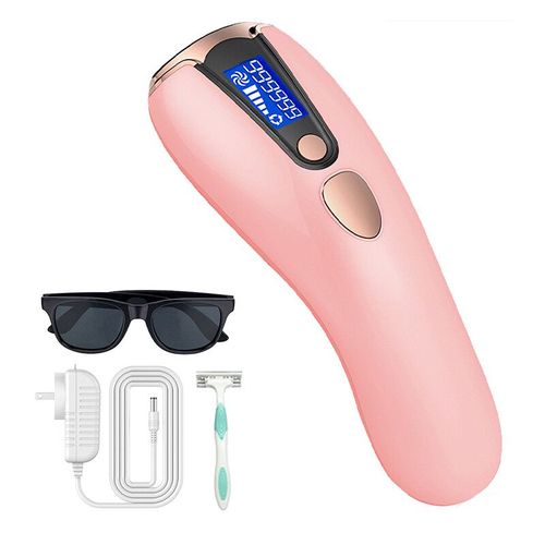 Épilateur Laser Électrique Indolore,999999 000 Flashs,Pour Tout Le Corps,Pour Épilation De La Peau Foncée -Rose