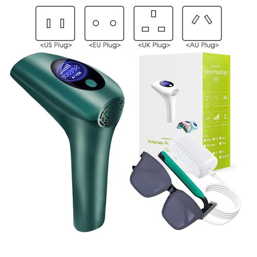 Épilateur Laser Permanent Pour Femmes,Corps Ipl,Bikini Pubien À 8 Vitesses,Portable,Photoépilateur,999,999 -Dark Vert