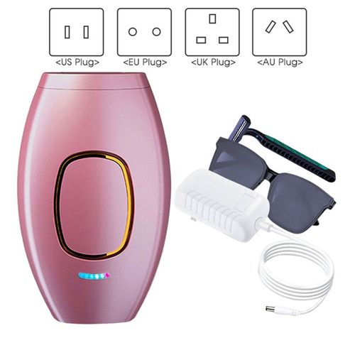 Épilateur Laser Indolore Pour Femmes,Corps Bikini,Flash Ipl 500,000,Pulsations En Continu,Épilation À Usage Domestique -Rose