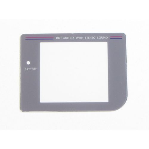 Ecran / Vitre En Plastique Gris De Remplacement Compatible Pour Gameboy Classic Fat Gb Gbf