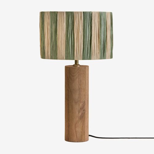 Lampe De Table En Bois De Manguier Carolina Bois De Mangue