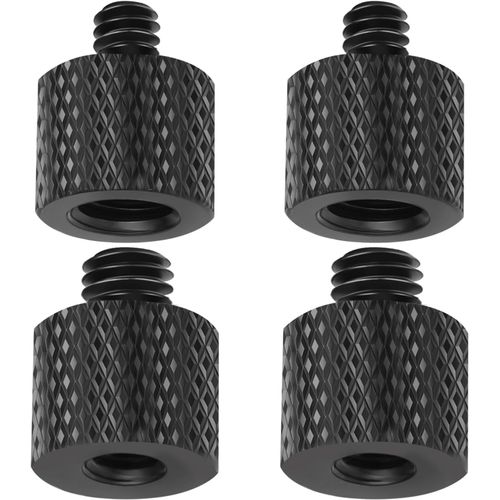 Adaptateur 1/4 à 3/8 et adaptateur 3/8 à 1/4,4 adaptateurs de pied de micro,adaptateur de trépied 3/8 à 1/4,adaptateur de trépied pour appareil photo,trépied et support de microphone (noir)
