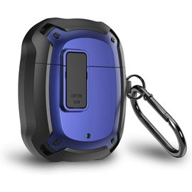Fuiw-Compatible Avec Google Pixel Buds A Coque,Tpu Souple + Pc Dur,Antichoc,Anti-Chute,Mousqueton Inclus,Housse Pour Google Pixel Buds A.(Bleu)