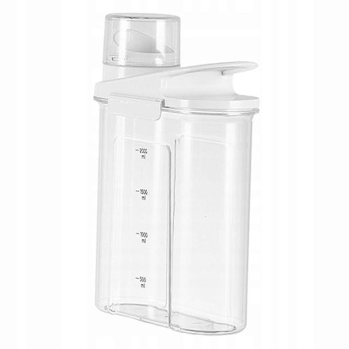 Conteneur de lessive en poudre,bidon alimentaire,baril de lessive transparent,taille L