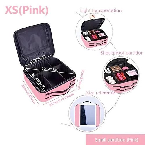 KADSL-Trousse De Maquillage Professionnelle Pour Femmes, Boîte À Outils De Voyage De Grande Capacité Pour Beauté Des Ongles, Organisateur De Cosmétiques, Valises Pour Boîtes De Rangement De Maquillag