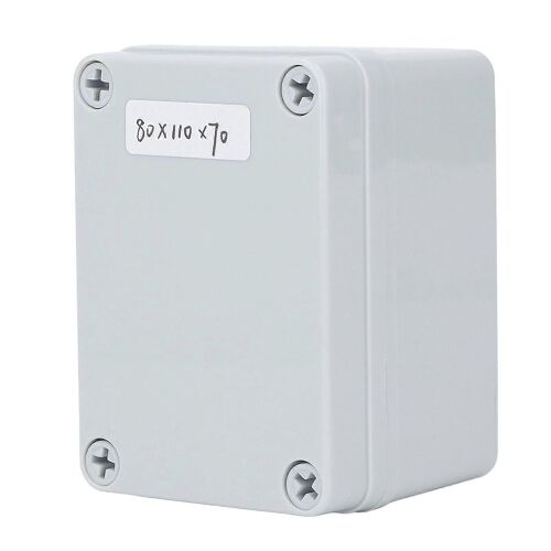 Boîte de jonction avec plaque de montage Boîtier de projet électrique de bricolage en plastique ABS IP67 Boîtier étanche à l'eau et à la poussière Gris