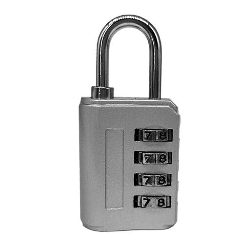 Cadenas combinaison 4 chiffres Haute scurit tanche Couleurs vives Serrure combinaison pour garde-robe Sacs photo TravellingSilver White