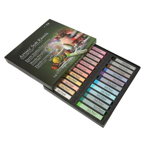 24 Couleurs Doux Pastel Ensemble Doux Sec Pastel Artiste Craie Bâtons De Pastel Pour Le Bureau École D'art Dessin Fournitures De Peinture