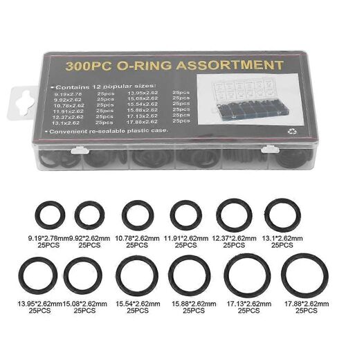 300PCS 12 Tailles Grand NBR Joint Torique Joint D'étanchéité Joint Kit Rondelle pour Plombiers Garages Pompes