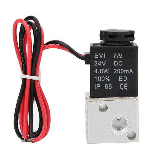 Électrovanne à action directe Eau Air Huile 2Position 3Way Alliage Alliage De Corps Vanne G1 / 8 pouces (DC24V)