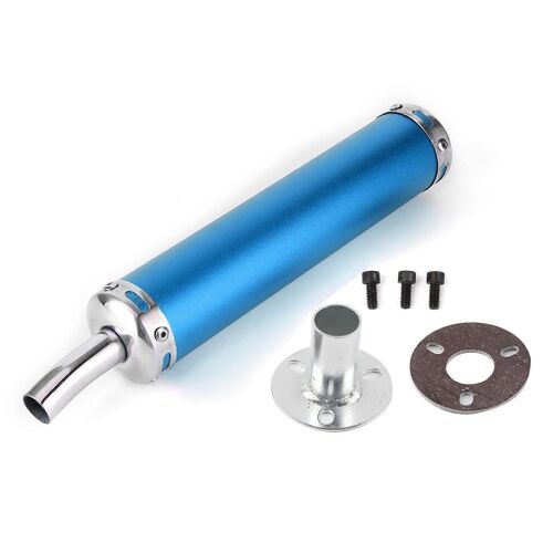 Silencieux D'échappement En Acier Inoxydable 20 Mm/0,8 Po,Pièces Modifiées Pour Moto 2 Temps,Bleu