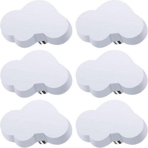 Boutons Nuages,Boutons De Meubles Pour Enfants,Boutons En Caoutchouc Pour Filles Garçons,Pour Poignées D'armoires,Tiroirs,Chambre D'enfant (Blanc)