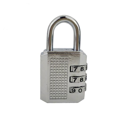 Serrure à combinaison Cadenas étanche à 3 chiffres Cadenas en alliage de zinc Serrure à bagages pour Gym School HomeSilver