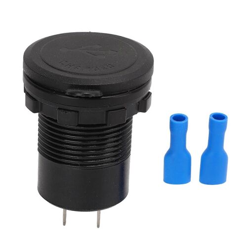 Chargeur De Voiture Usb Double Port Usb Qc3.0 Charge Rapide Lumière Bleue Avec Clé De Commutation 12 À 24 V Universel Pour Moto Rv