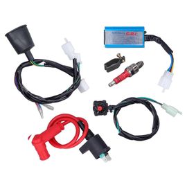 Kit De Câblage,Bobine D'allumage Cdi,Bougie D'allumage,Compatible Avec Les Vtt Et Motos Tout-Terrain 50 Cc,70 Cc,110 Cc,125 Cc,140 Cc Et 150 Cc