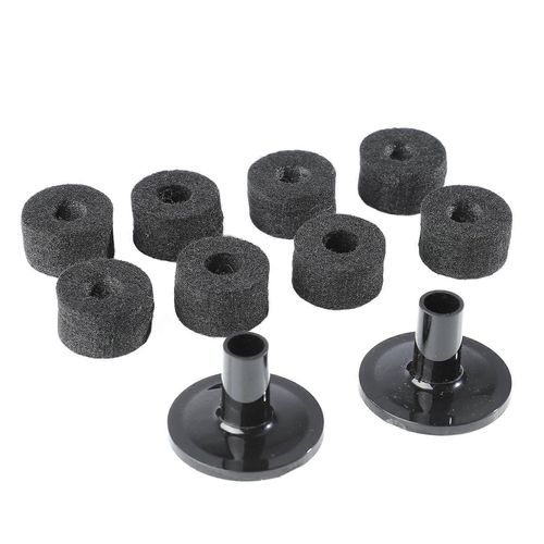 8 Pcs Cymbale Feutre Pads Avec 2 Pcs Manchons Antidérapant Feutre Rondelle Remplacement Tambour Accessoires
