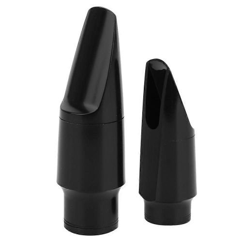 2pcs Saxophone Embouchure Altosoprano Noir Plastique Industriel Instruments Accessoires(Noir)