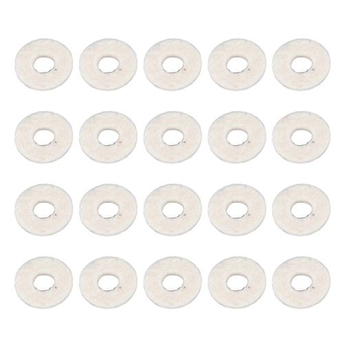 20pcs Trompette Feutre Réduction Du Bruit Résistant À L'usure Élastique Trompette Valve Feutre Rondelles Beige