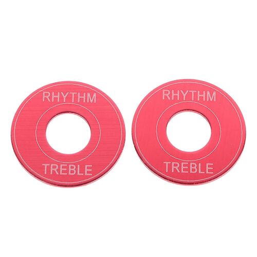 2pcs Guitare Électrique Interrupteur Joints Trois Vitesses Interrupteur À Bascule Indicateur Rondelle Rythme Aigus Anneau Plaque Rouge