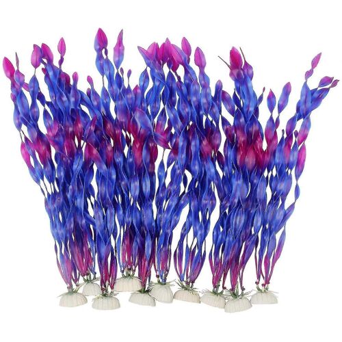 Plantes D'eau D'algues Artificielles Pour Aquarium,Aquarium En Plastique Décorations De Plantes 10pcs (Vert)