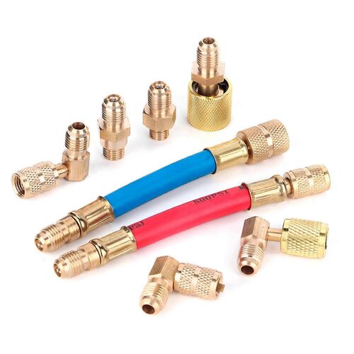 Lot de 8 adaptateurs de connecteur pour climatisation R-12A/C,tuyaux R134A/R12