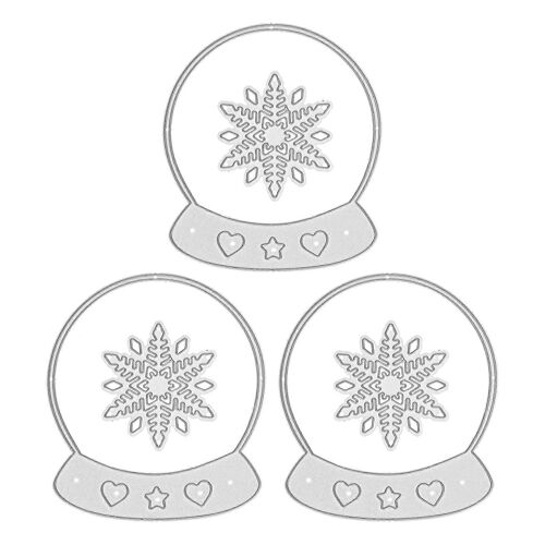 Matrices De Découpe Et De Gaufrage En Acier Au Carbone,Boules De Cristal,Flocons De Neige,Pour Scrapbooking,Loisirs Créatifs