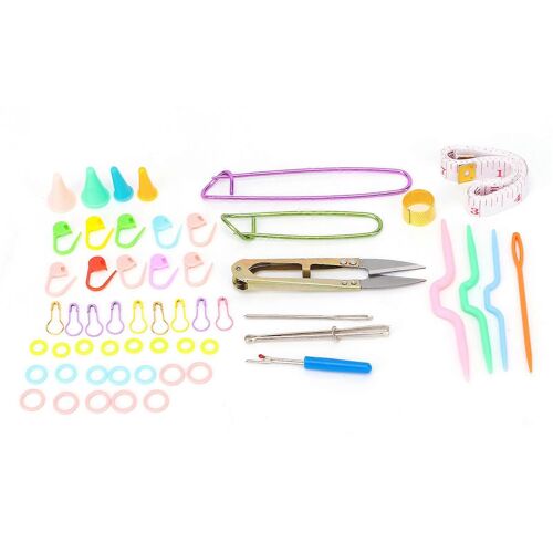 Ensemble D'outils À Tricoter Nouveau Kit De Couture En Boîte Accessoires Avec Aiguilles Pince À Épiler Dé À Coudre Grosses Épingles