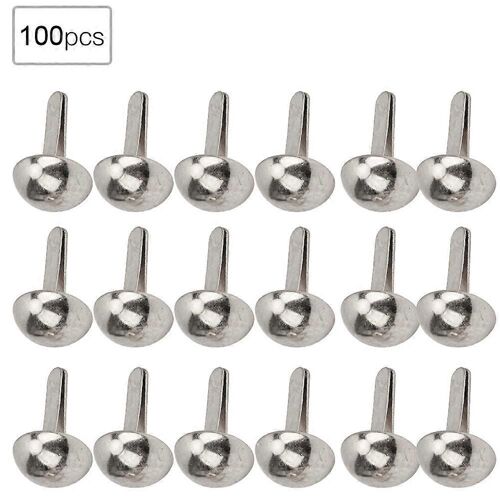 100 Pcs Champignon En Forme Décoration Rivets Diy Accessoires Pour Sacs Chaussures Chapeaux Vêtements (12mm Argent)
