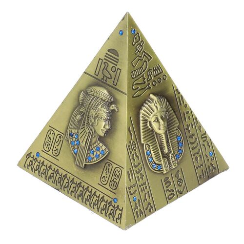 Modèle de pyramide égyptienne Bronze vert Grand Rétro Classique Exquis Ornement Artisanal Décoratif