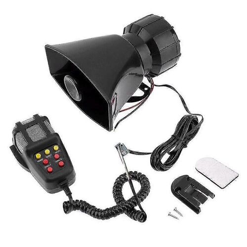 Alarme Sonore Universelle Pour Moto Et Voiture,Klaxon 7 Tons,12 V,100 W,Sirène De Police,Haut-Parleur (Noir)