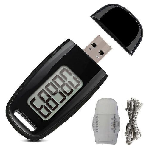 Compteur De Pas Simple,Podomètre 3d Marchant Avec Batterie Rechargeable,Tracker De Fitness Précis,Numérique 