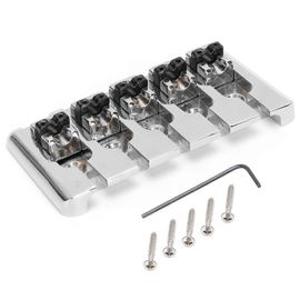 5 Cordes Basse Pont Guitare Métal Selle Hard Tail Pièces De Rechange Accessoires De Musique