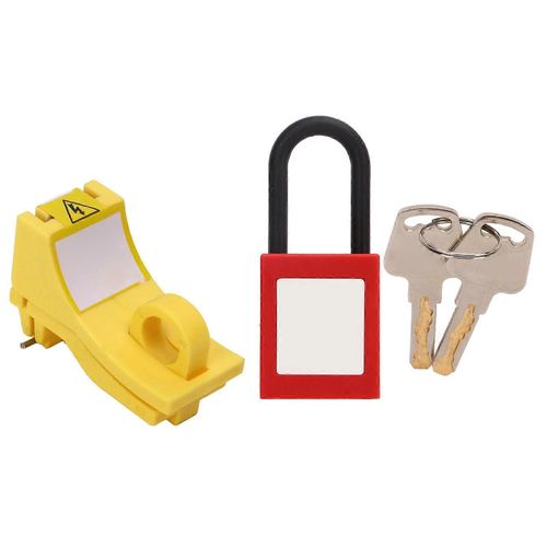 Jeu de clés de verrouillage de verrouillage de disjoncteur miniature fixe à goupille Dispositif de verrouillage de sécurité de cadenas en nylon de 38 mm
