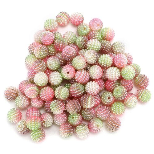 Lot De 200 Perles Nacrées En Forme De Baie De Myrtille,Dégradé De Couleurs,Avec Trou,Pour La Fabrication De Bijoux Et La Décoration,N° 8