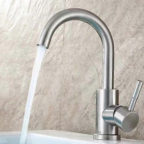 Robinet de salle de bain,robinet de lavabo pivotant à 360°,robinet mélangeur de lavabo à bec haut,robinet pour salle de bain ou petite cuisine,acier inoxydable s202412247443